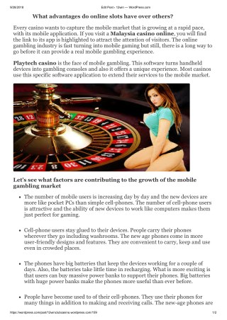 What makes Playtech casino future of online gambling