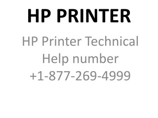 HP Printer Customer Support Help 1-877-269-4999
