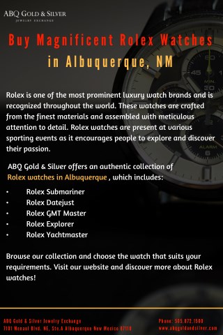 Buy Magnificent Rolex Watches in Albuquerque, NM