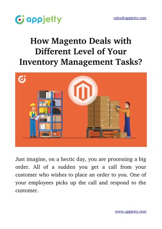 How Magento Deals with Different Level of Your Inventory Management Tasks?