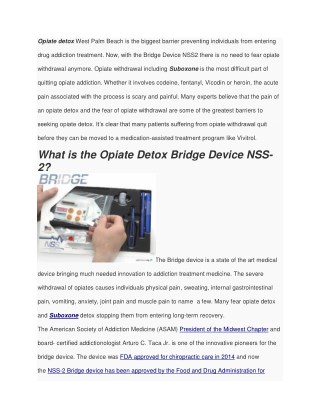 Opiate Detox West Palm Beach Options