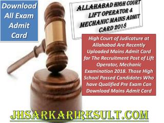 Download all exam admit card