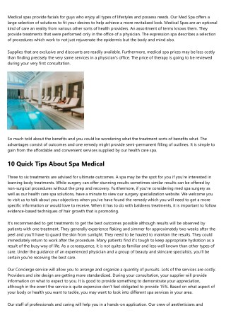 Why You Should Spend More Time Thinking About Luxor Medical Spa
