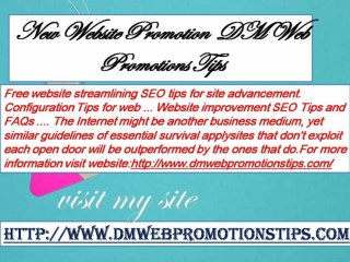 New Website Promotion | DM Web Promotions Tips
