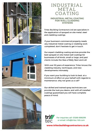 Industrial metal coating tritec building contractors