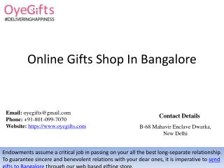 Online Gifts Shop In Bangalore