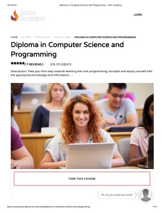 Diploma in Computer Science and Programming - John Academy