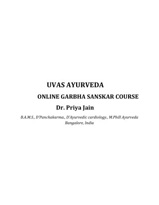 garbha sanskar in india | Uvas ayurveda