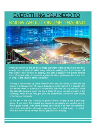 Everything You Need to Know About Online Trading