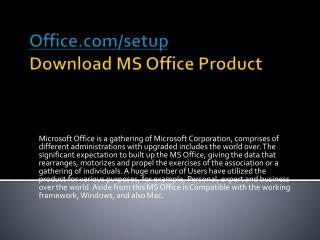 OFFICE.COM/SETUP ACTIVATE YOUR MS OFFICE ACCOUNT