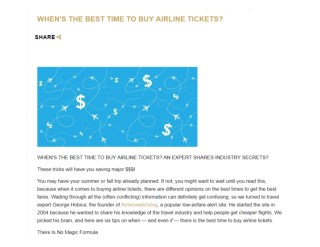WHEN'S THE BEST TIME TO BUY AIRLINE TICKETS |SMART LIVING BY LAKE | HEALTHY LIFESTYLE BLOG