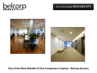 One of the Most Reliable Fit Out Companies in Sydney - Belcorp Services