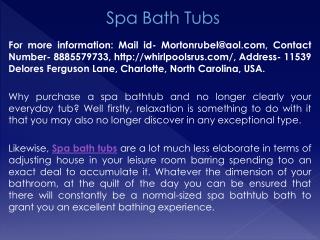 Spa bath tubs