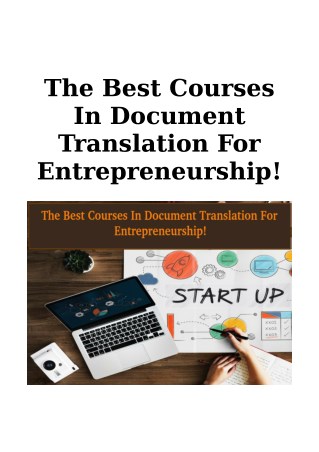 The best courses in document translation for entrepreneurship!