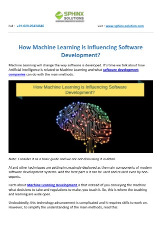 How Machine Learning is Influencing Software Development