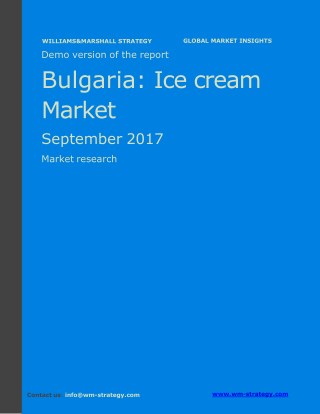 WMStrategy Demo Bulgaria Ice Cream Market September 2017