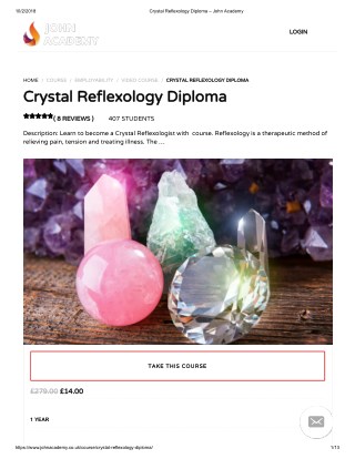 Crystal Reflexology Diploma - John Academy