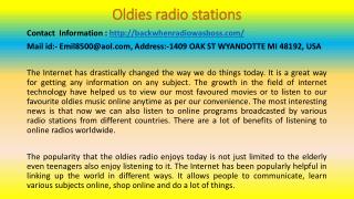 The Advantages of Online Oldies Radio Stations