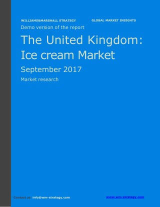 WMStrategy Demo The United Kingdom Ice Cream Market September 2017