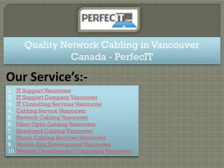 Quality Network Cabling in Vancouver Canada - PerfecIT