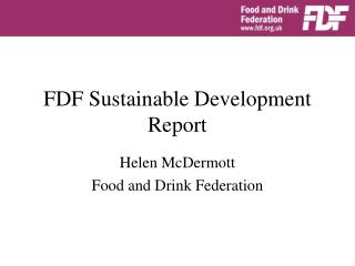 FDF Sustainable Development Report