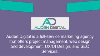 UX & UI Design - Auden Digital