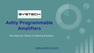 Check Out The Range of Ashly Programmable Amplifiers