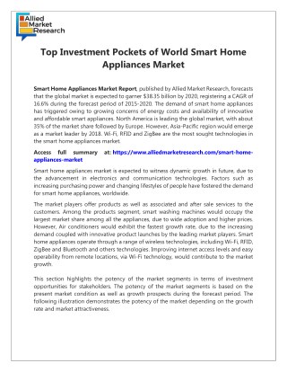 Smart Home Appliances Market