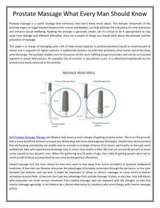 Prostate Massage What Every Man Should Know
