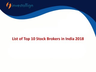 Top 10 Stock Brokers in India