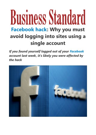 Facebook hack: Why you must avoid logging into sites using a single account