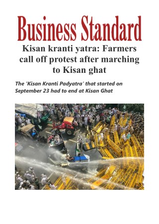 Kisan kranti yatra: Farmers call off protest after marching to Kisan ghat