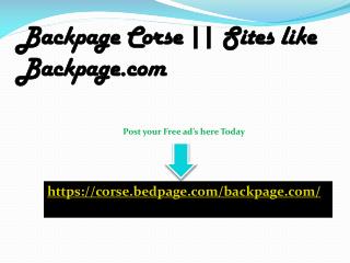 Backpage Corse || Sites like Backpage.com