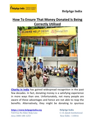 How To Ensure That Money Donated Is Being Correctly Utilised