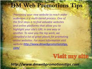 DM Web Promotions Tips