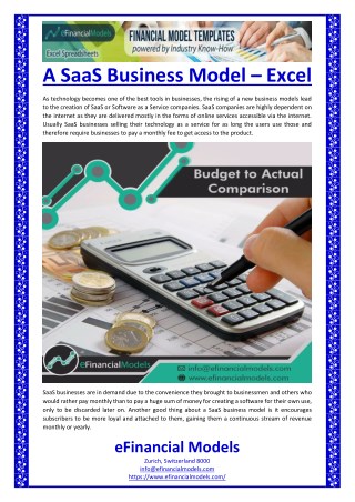 A SaaS Business Model – Excel