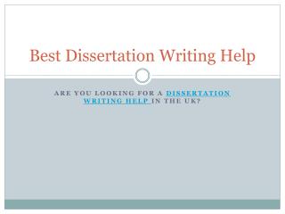 Best Dissertation Writing Help