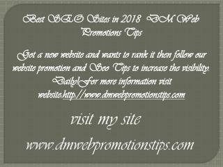 Best SEO Sites in 2018 | DM Web Promotions Tips