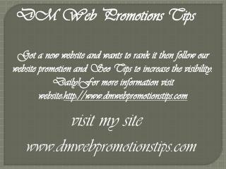 DM Web Promotion Tips