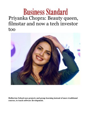 Priyanka Chopra: Beauty queen, filmstar and now a tech investor too