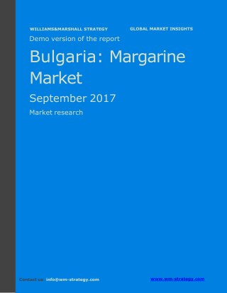 WMStrategy Demo Bulgaria Margarine Market September 2017