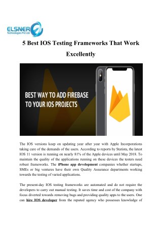 5 Excellent IOS Testing Frameworks You Must Know