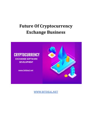 Future of Cryptocurrency exchange business