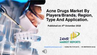 Acne drugs market by players brands, region, type and application.