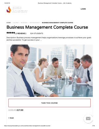 Business Management Complete Course - John Academy