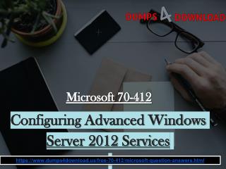 Buy Microsoft 70-412 Dumps With 100% Passing Guarantee