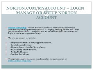 NORTON.COM/SETUP ACTIVATE AND DOWNLOAD YOUR NORTON ACCOUNT
