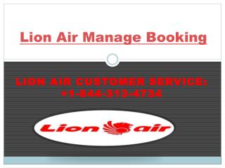 Lion Air Manage Booking number- 1-888-205-5288