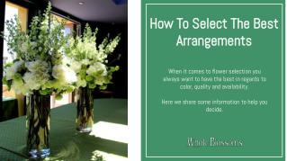 How To Select The Best wedding Arrangements to make a special day