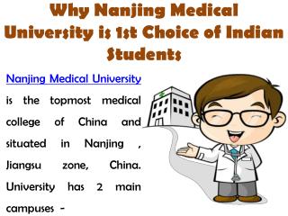 Why Nanjing Medical University is 1st Choice of Indian Students?